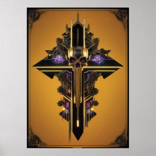 Gothic Skull Poster