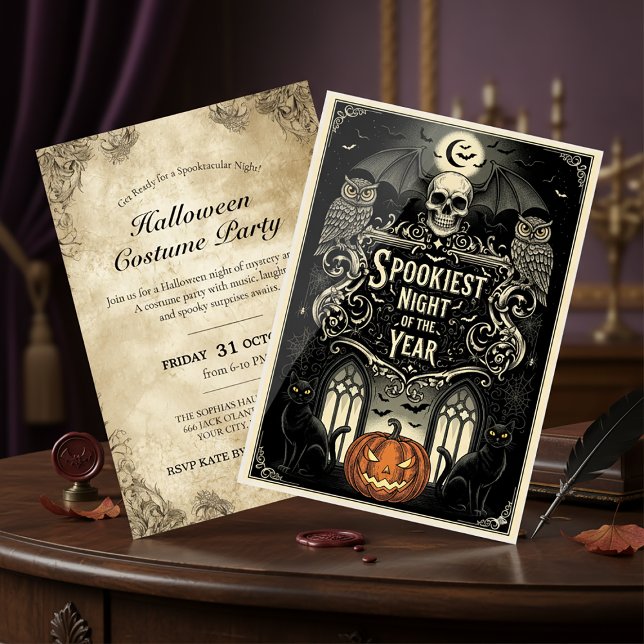 Gothic Skull & Rose Art Einladung (Von Creator hochgeladen)