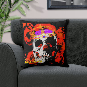 Gothic Skull-Rote Rosen Kissen