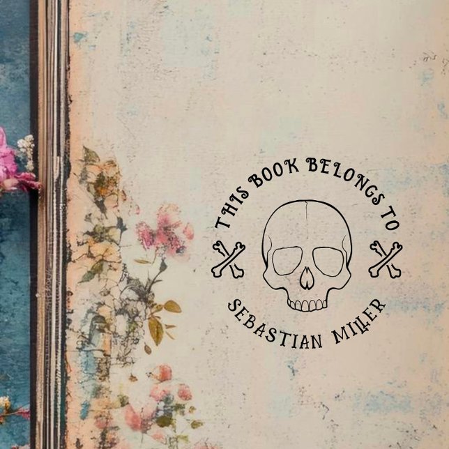 Gothic Skull Rund benutzerdefiniertes Buch aus der Permastempel (Von Creator hochgeladen)