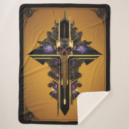 Gothic Skull Sherpa Blanket Sherpadecke