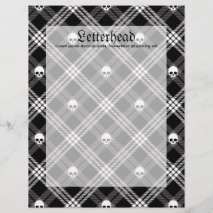 Gothic Skull Tartan Kariert