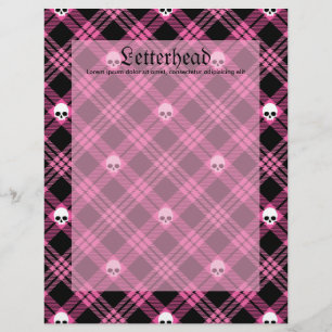 Gothic Skull Tartan Kariert