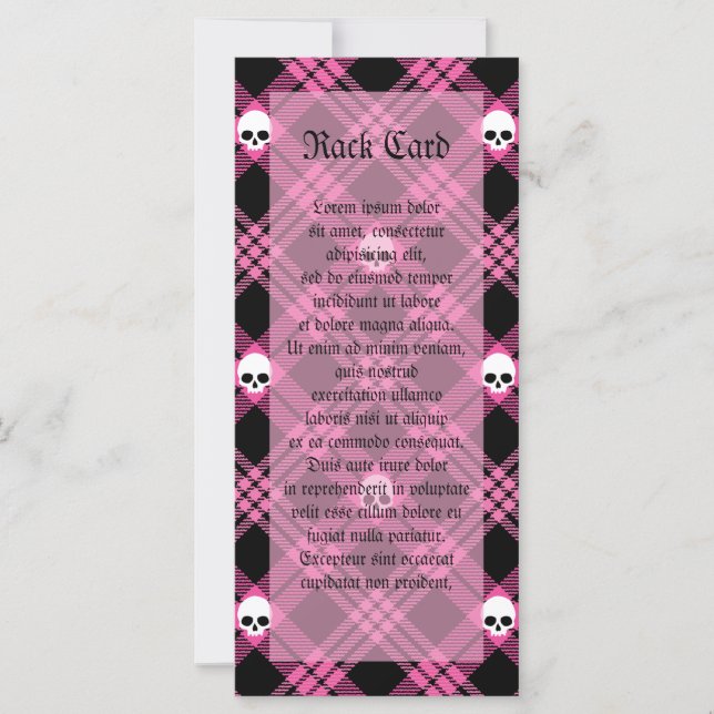 Gothic Skull Tartan Kariert (Vorderseite)