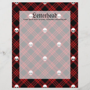 Gothic Skull Tartan Kariert