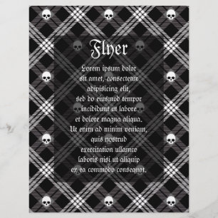 Gothic Skull Tartan Kariert Flyer