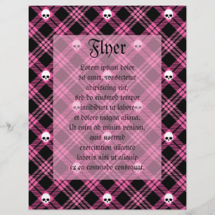 Gothic Skull Tartan Kariert Flyer