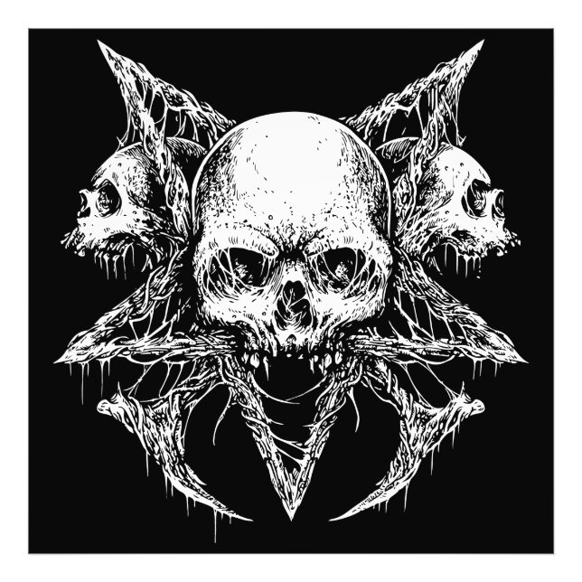Gothic Skull Trio Fotodruck (Vorne)