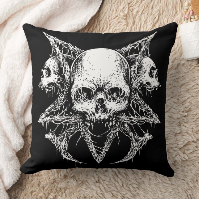 Gothic Skull Trio Kissen (Decke)