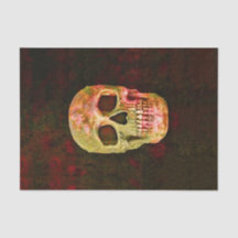 Gothic Skull Vintag Red Green