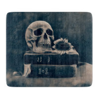 Gothic Skull Vintage alte Bücher Cyanotyp Macabre