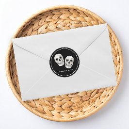 Gothic Skull Wedding Sticker