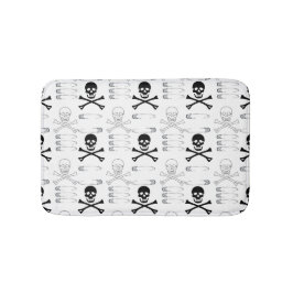 Gothic Skulls and Bones Punk Rock Badematte