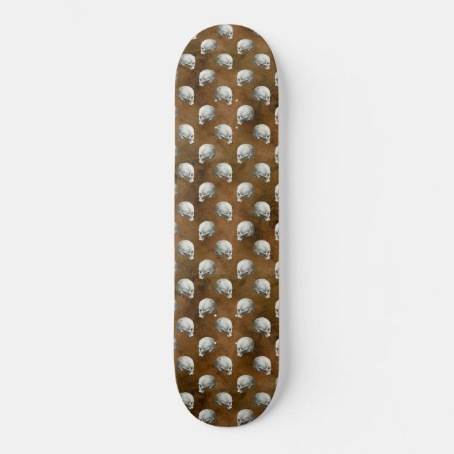 Gothic Skulls auf Kupfer Skateboard (Vorderseite)