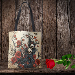 Gothic Skulls, Black Vines and Rote Rosen Monogram