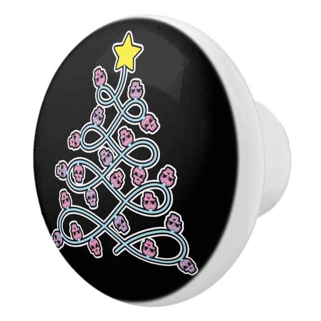 Gothic Skulls Christmas Tree Knob Keramikknauf (Rechts)