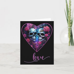 Gothic Skulls Liebe für Valentins Liebe Rock for m Karte