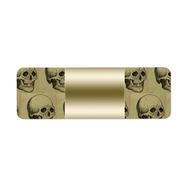 Gothic Skulls Pattern Gold Halloween (Vorne)