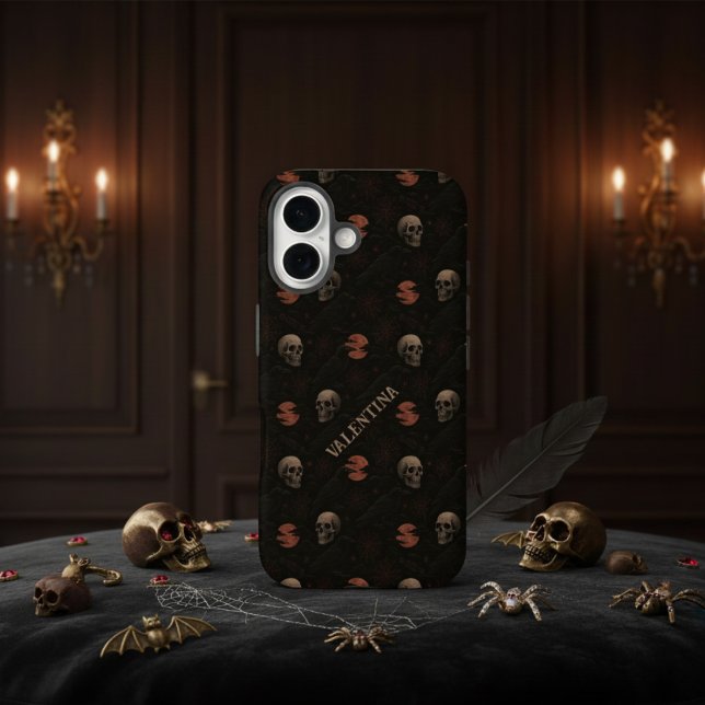 Gothic Skulls & Ravens Dark Halloween Case-Mate iPhone Hülle (Von Creator hochgeladen)