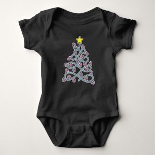 Gothic Skulls Weihnachtsbaum Baby Bodysuit Baby Strampler