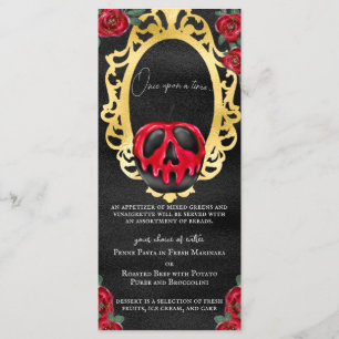 Gothic Snow White Fairytale Gift Apple Menükarte