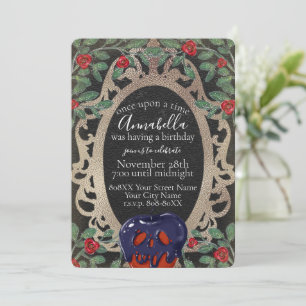 Gothic Snow White Mairy Tale Themenparty Einladung