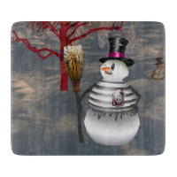 Gothic Snowman Cutting Board