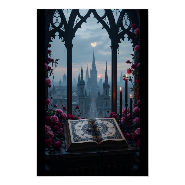 Gothic Spellbook Window Poster (Vorderseite)