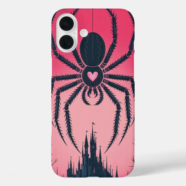 Gothic Spider Castle Silhouette Phone Case (Rückseite)