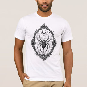 Gothic Spider Emblem — Vintage Halloween Spinnenne T-Shirt