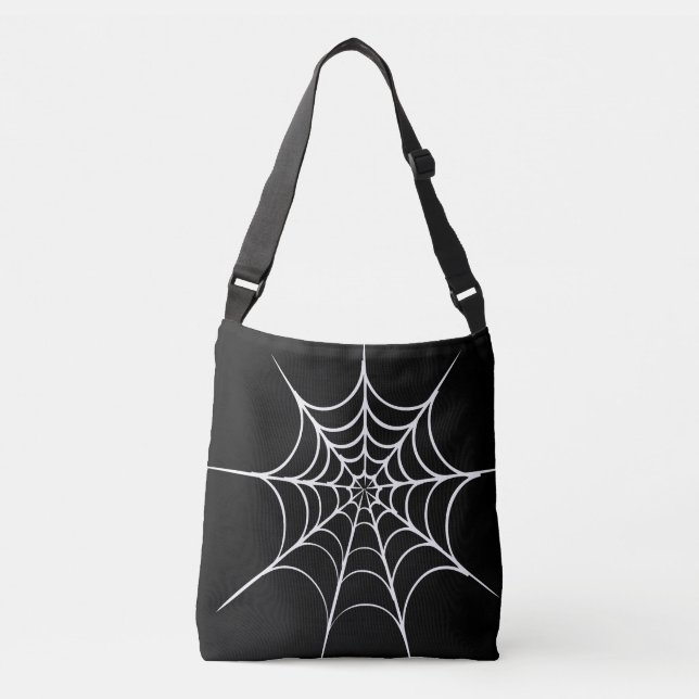 Gothic Spider Web Bag Tragetaschen Mit Langen Trägern (Vorderseite)
