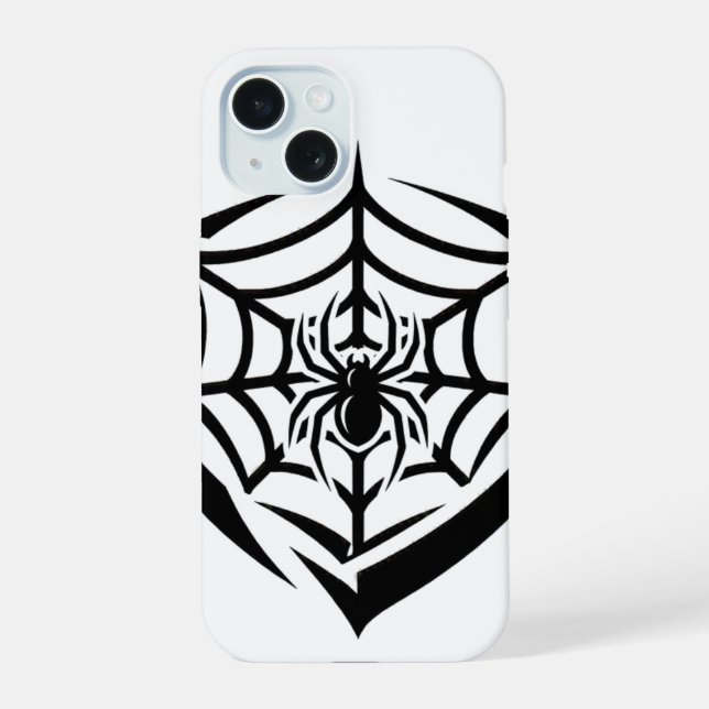 Gothic Spinnennetz iPhone 15 Hülle (Rückseite)