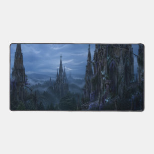 Gothic Spires Wald-Schreibtischunterlage Beruhig Schreibtischunterlage