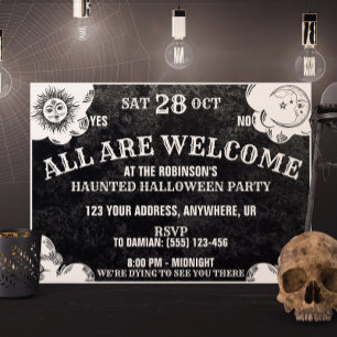 Gothic Spirit Board Spooky Season Halloween-Party Einladung