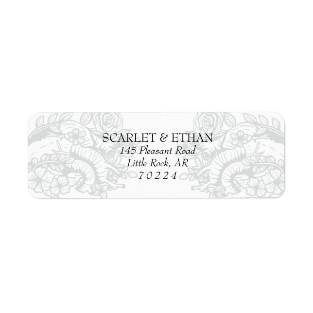 Gothic Spooky Blume Herz Elegantes Vampire (Vorne)