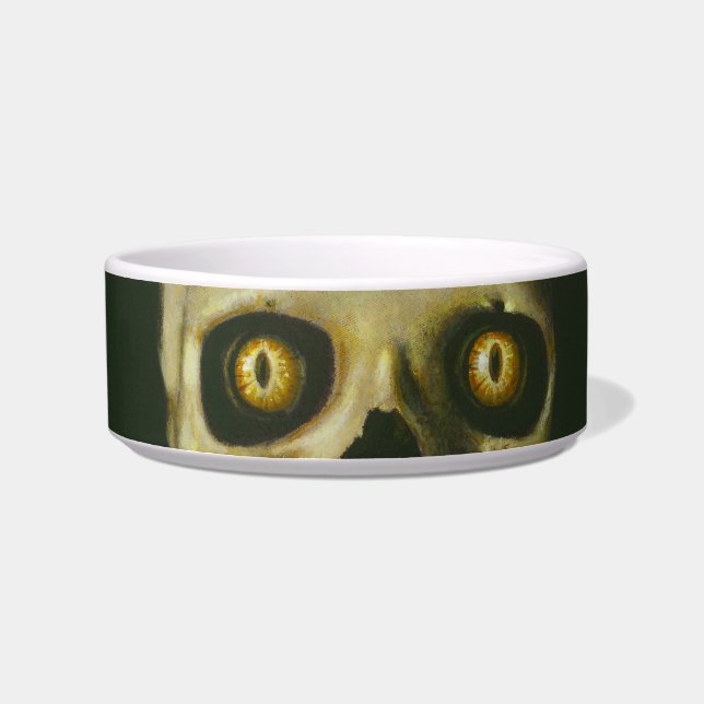 Gothic Spooky Eyes Pet Bowl Napf (Links)
