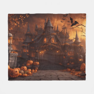 Gothic Spooky Halloween House Beängstigendes Herre Fleecedecke