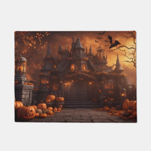Gothic Spooky Halloween House Beängstigendes Herre Fußmatte