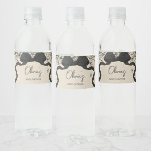 Gothic Spooky Little Boo Baby Dusche Wasserflaschenetikett