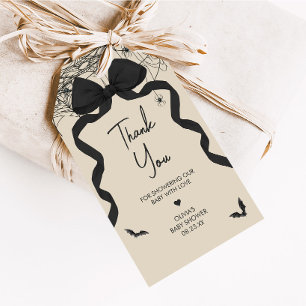 Gothic Spooky Little Boo Baby Shower Fevor Tags Geschenkanhänger