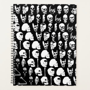 Gothic Spooky Skulls Spiralplaner Planer