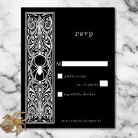 Gothic Spooky Spider Schwarz-weiß Wedding No Dinne