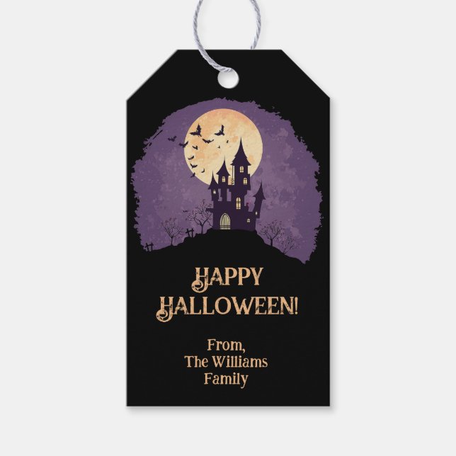 Gothic Spooky Spuk House Halloween Geschenkanhänger (Vorderseite)
