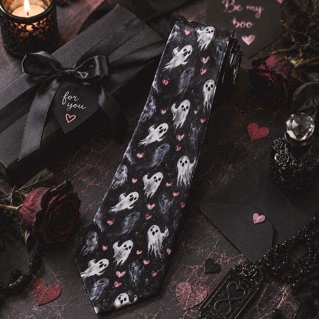 Gothic Spooky Valentine Gespenster mit Herz Krawatte (Von Creator hochgeladen)