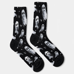 Gothic Spooky Valentine Gespenster mit Herz Socken