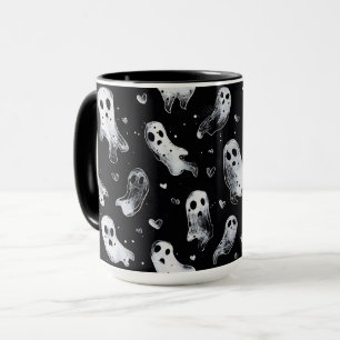 Gothic Spooky Valentine Gespenster mit Herz Tasse