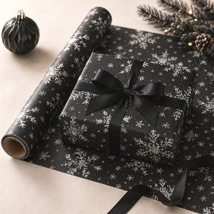 Gothic Spooky Weihnachtsschneeflocken Geschenkpapier