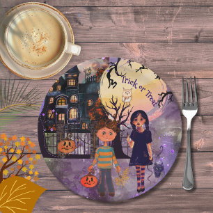 Gothic Spuk House Halloween-Party Napkins Pappteller