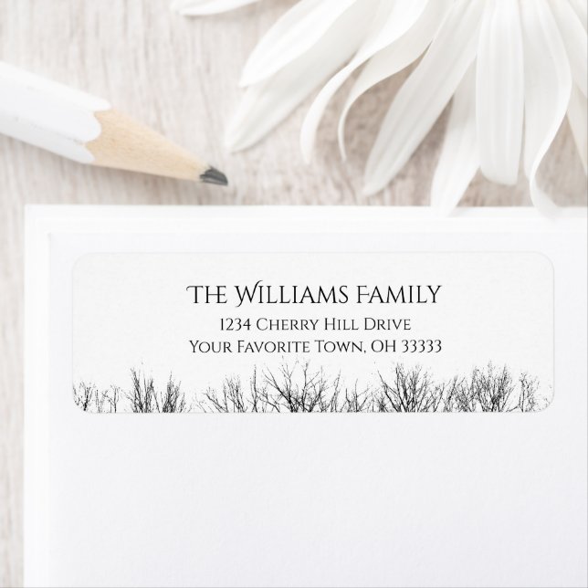 Gothic Spuk Woods Halloween Rücksendeadresse (Insitu)