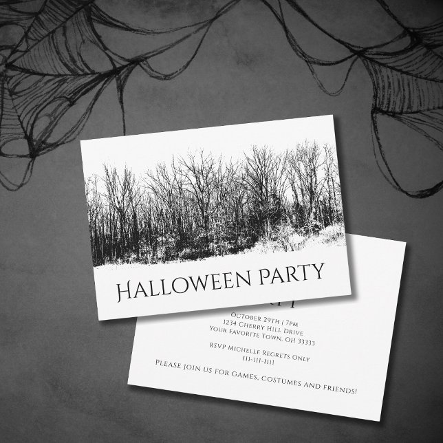 Gothic Spuk Woods Spooky Halloween-Party Einladung (Von Creator hochgeladen)